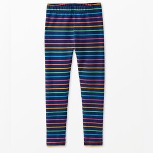 Hanna Andersson Navy Leggings with Bright Rainbow Stripes | size 5